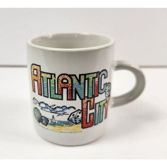 Vintage Atlantic City Mini Souvenir Shot Glass Mug 1992 - Picture 2 of 3